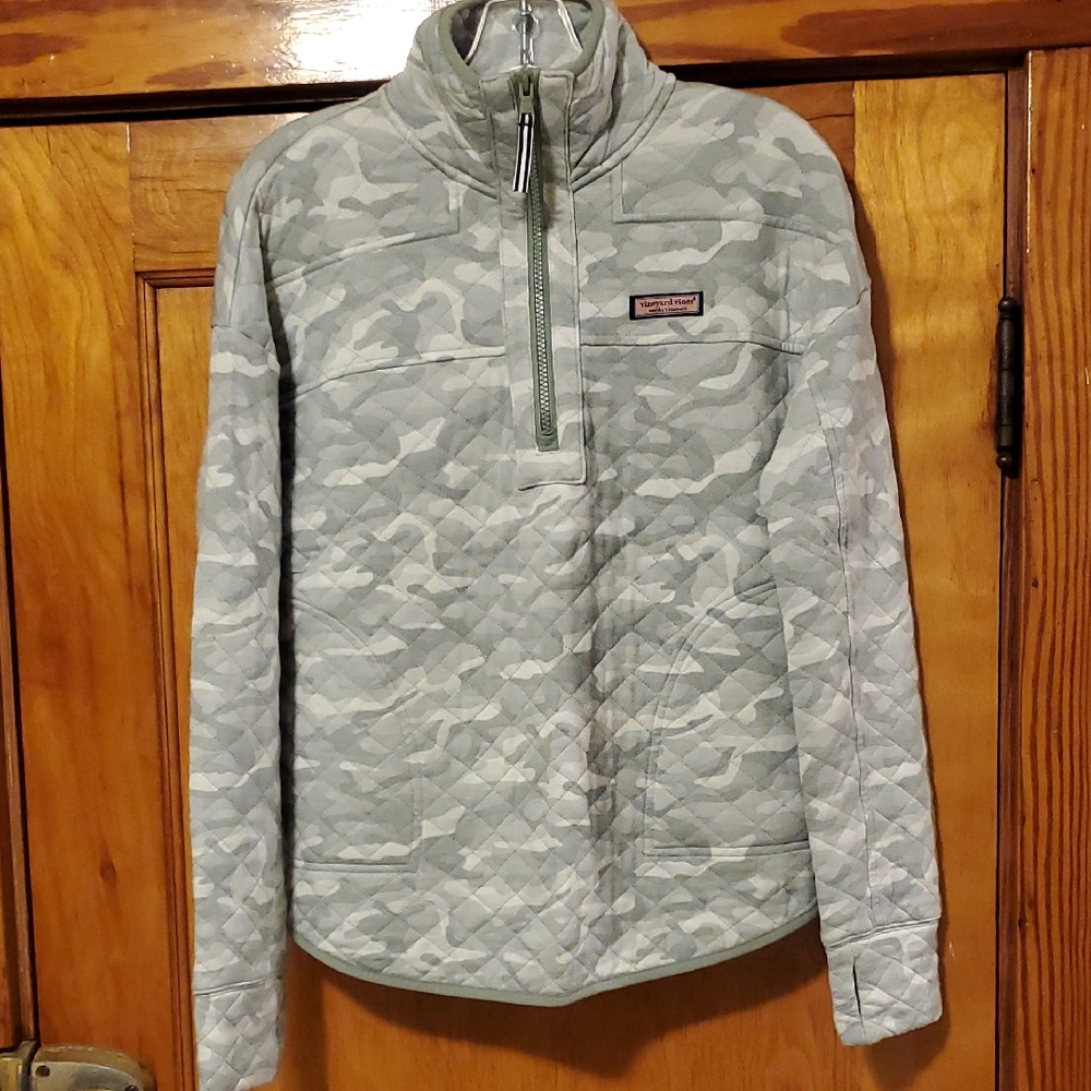 Vineyard Vines Camouflage Quilted Shep Shirt Pullover Small